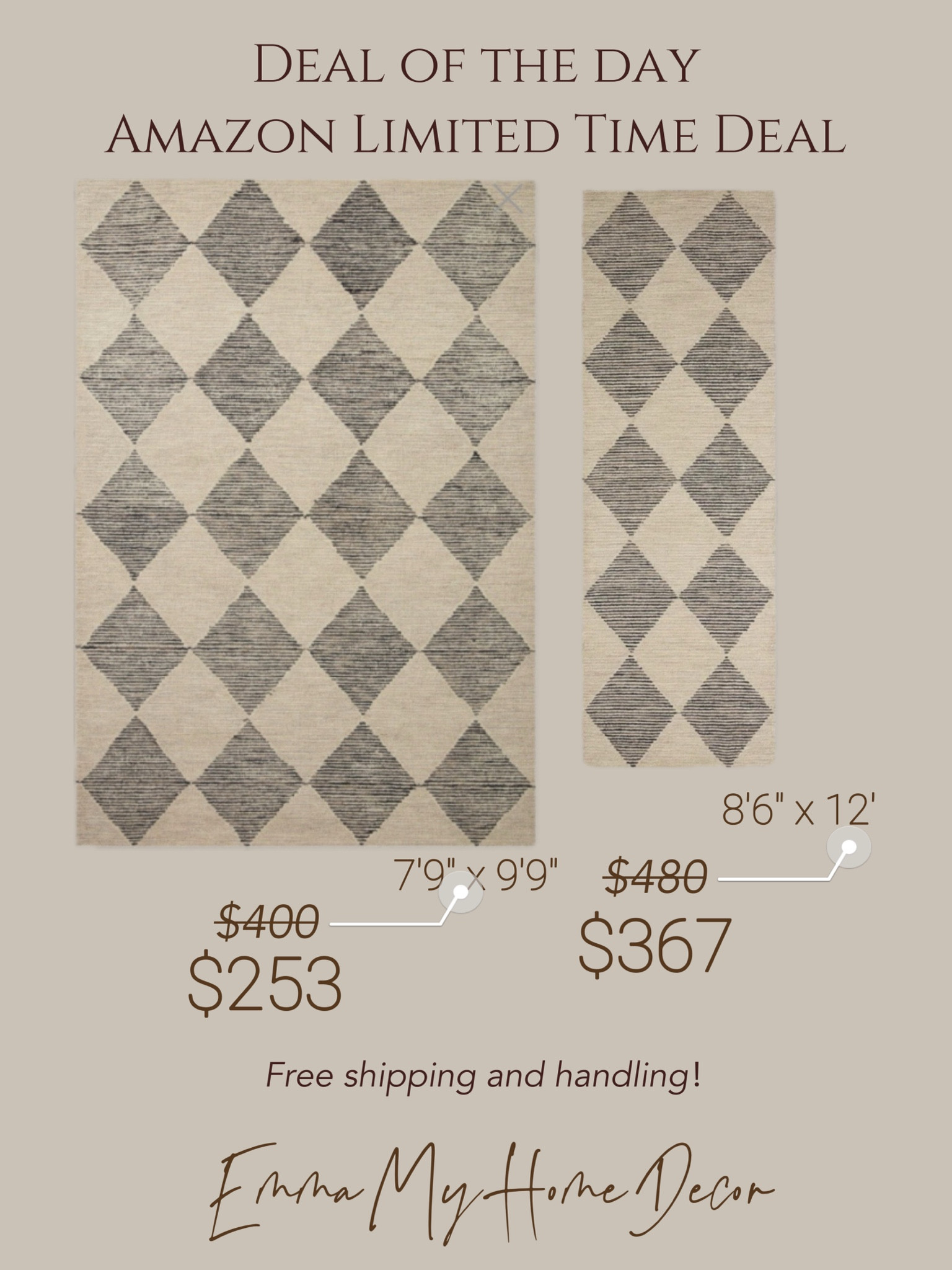 Amazon limited deal - this viral checkered rug is on huge sale! Such an amazing deal! It's free shipping and handling! Very nice design rug for living room, dining room or hallway! Runnn before it's gone.


地毯

#LTKHome #LTKSaleAlert #LTKFindsUnder100