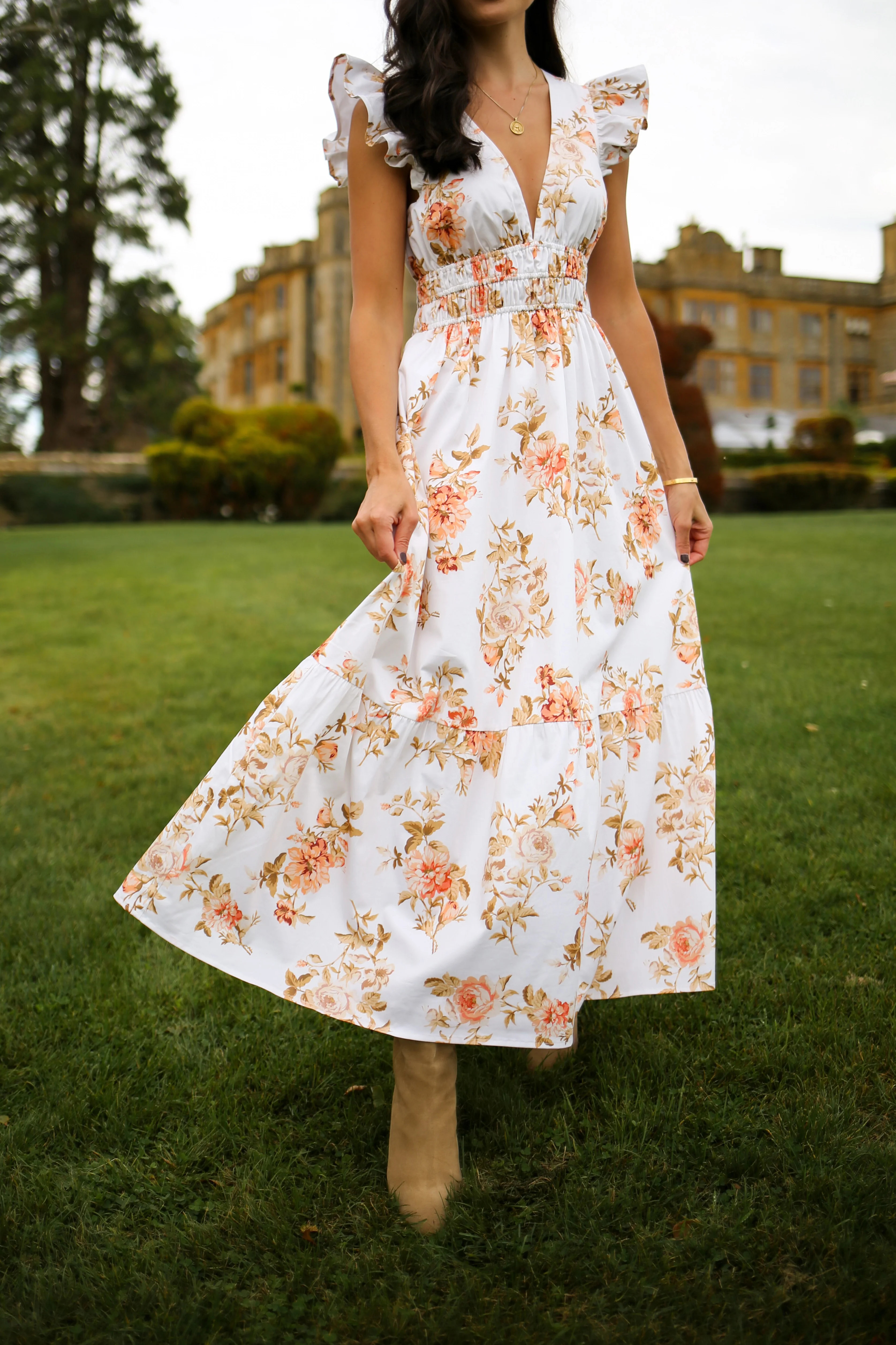 West Village Dress in Peach Floral | Everyone Loves The Weekend