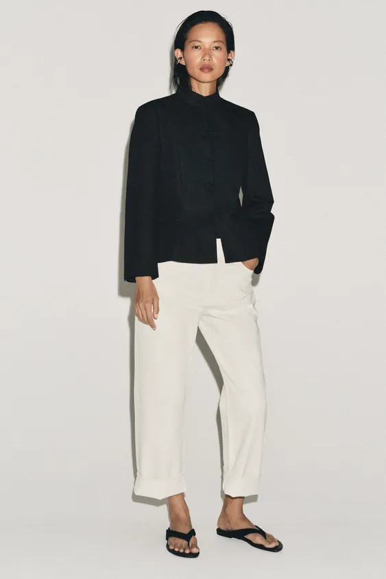 ZW COLLECTION PEPLUM FIREMAN CLASP BLAZER | Zara UK