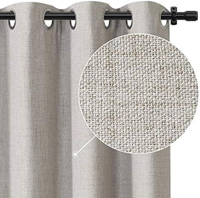 Rose Home Fashion 100% Blackout Curtains for Bedroom Linen Textured Look Drapes with Blackout Lin... | Amazon (US)
