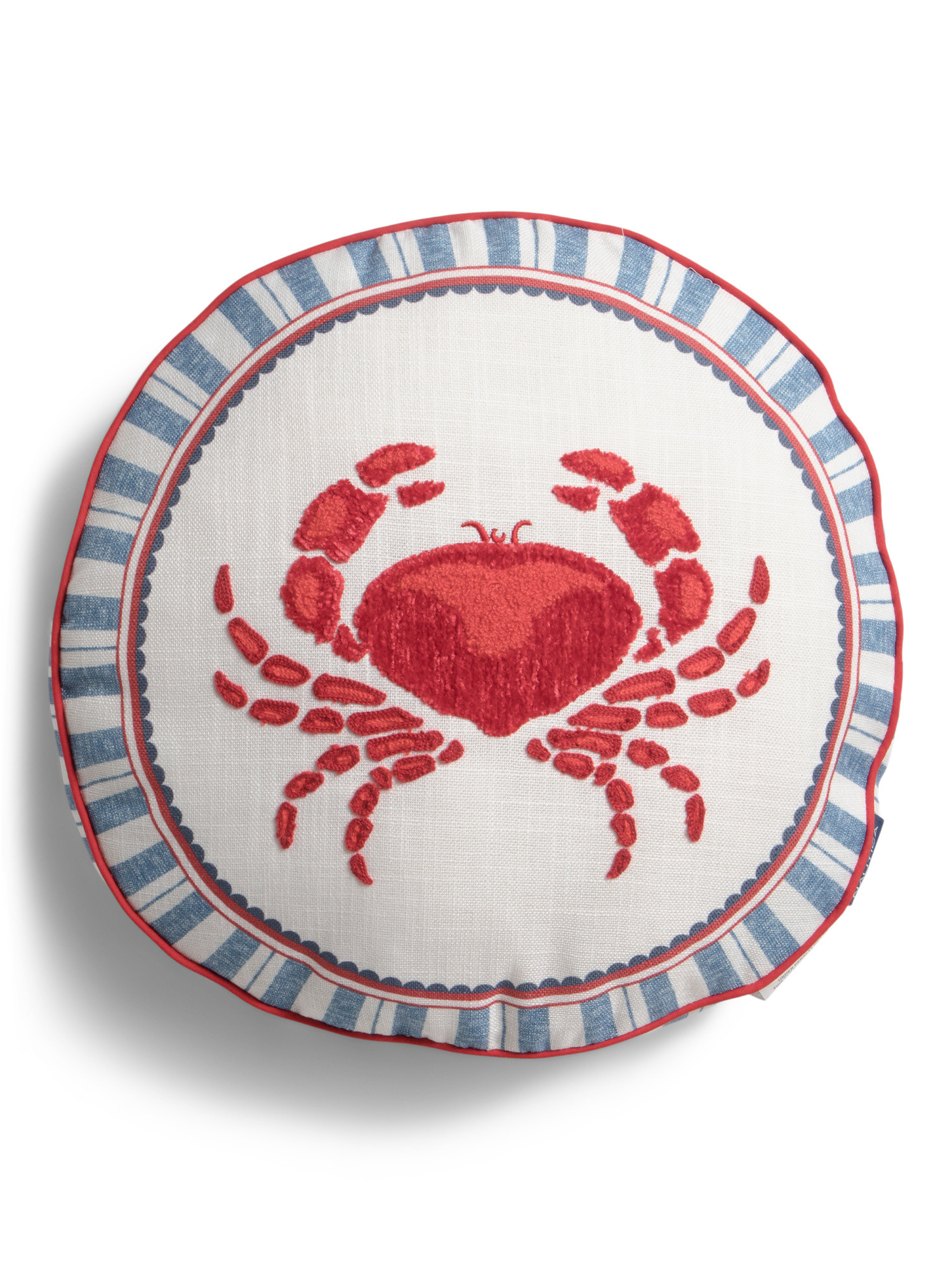 16in Lewis Crab Round Outdoor Pillow | Marshalls