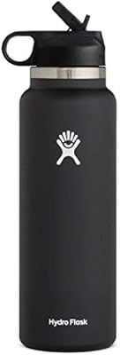 Hydro Flask Wide Mouth 2.0 Water Bottle, Straw Lid - Multiple Sizes & Colors | Amazon (US)