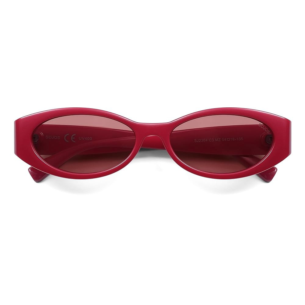 SOJOS Trendy Oval Polarized Sunglasses Womens Retro Narrow Chic Thin Y2k Sunnies SJ2364 | Amazon (US)