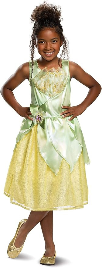 Disney Princess Tiana Classic Girls' Costume, Green | Amazon (US)