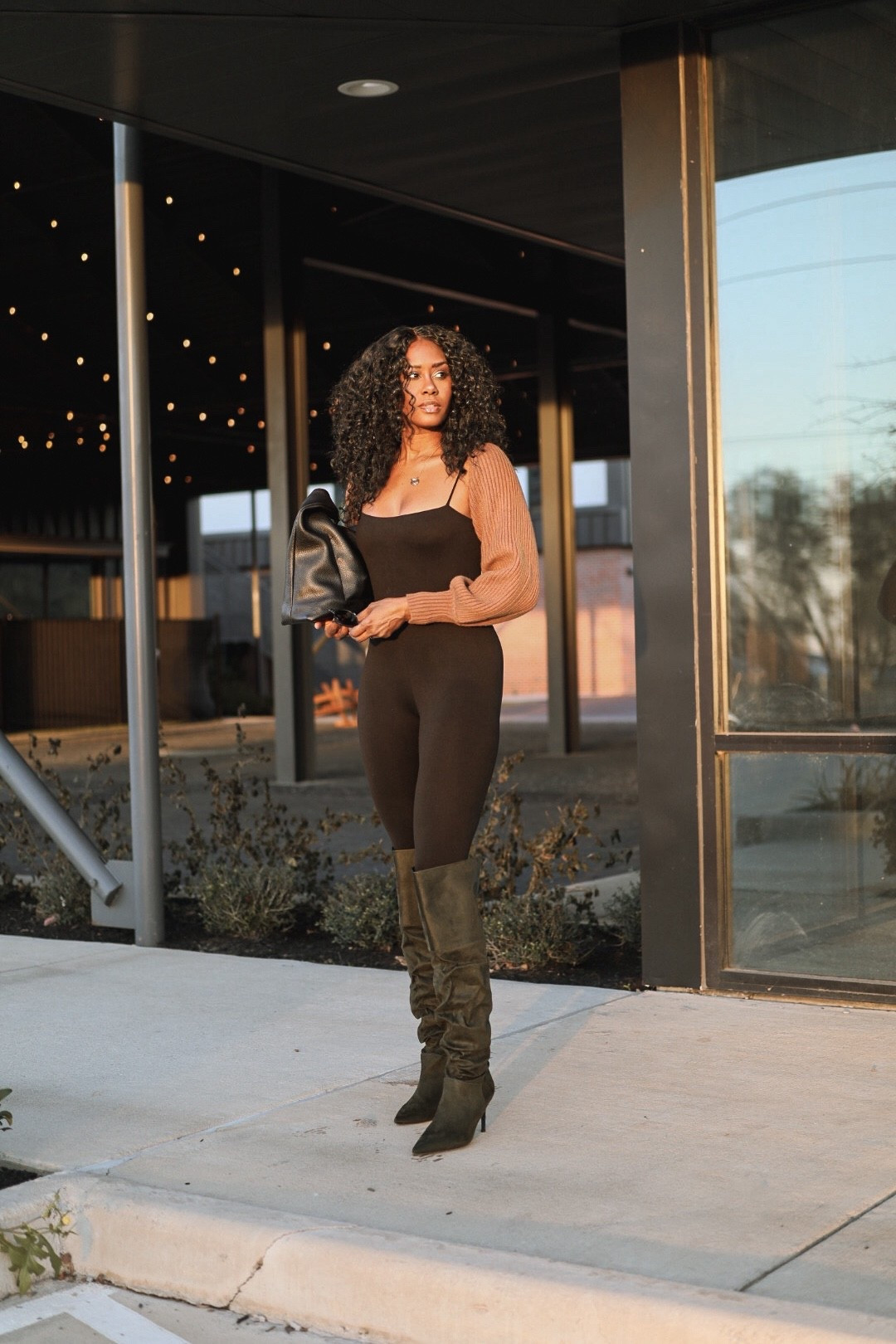 Jumpsuit + slouchy boots combo 
#winteroutfit 

#LTKTall #LTKOver40 #LTKootd