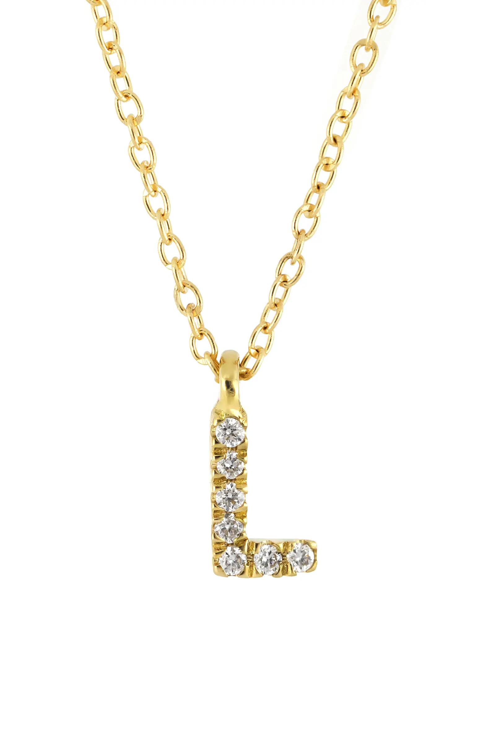 Icon Pavé Diamond Initial Pendant Necklace | Nordstrom