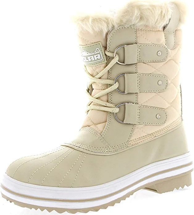 Womens Snow Boot Quilted Short Winter Snow Rain Warm Waterproof Boots | Amazon (US)