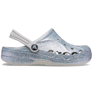 Crocs Kids Baya Glitter Clogs, Silver, J1 | Target