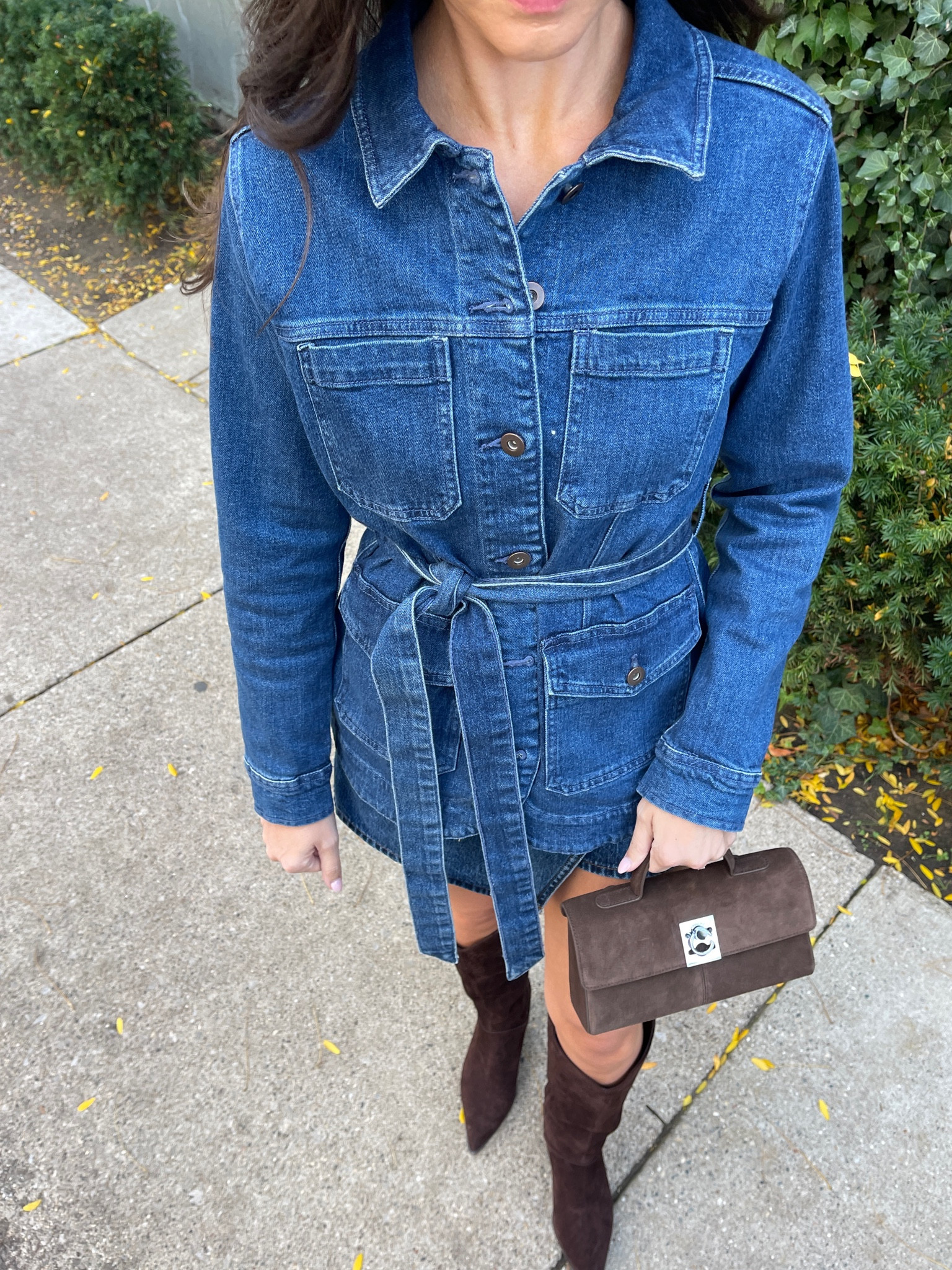 Denim on denim look today 👏🏼 lovinggggg these boots so much lately. I think they are a new fave! 

#LTKShoeCrush #LTKSeasonal