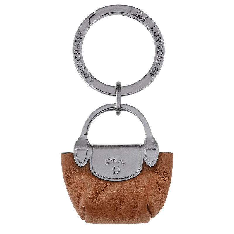 Le Pliage Xtra Key ring Cognac - Leather | Longchamp US | Longchamp