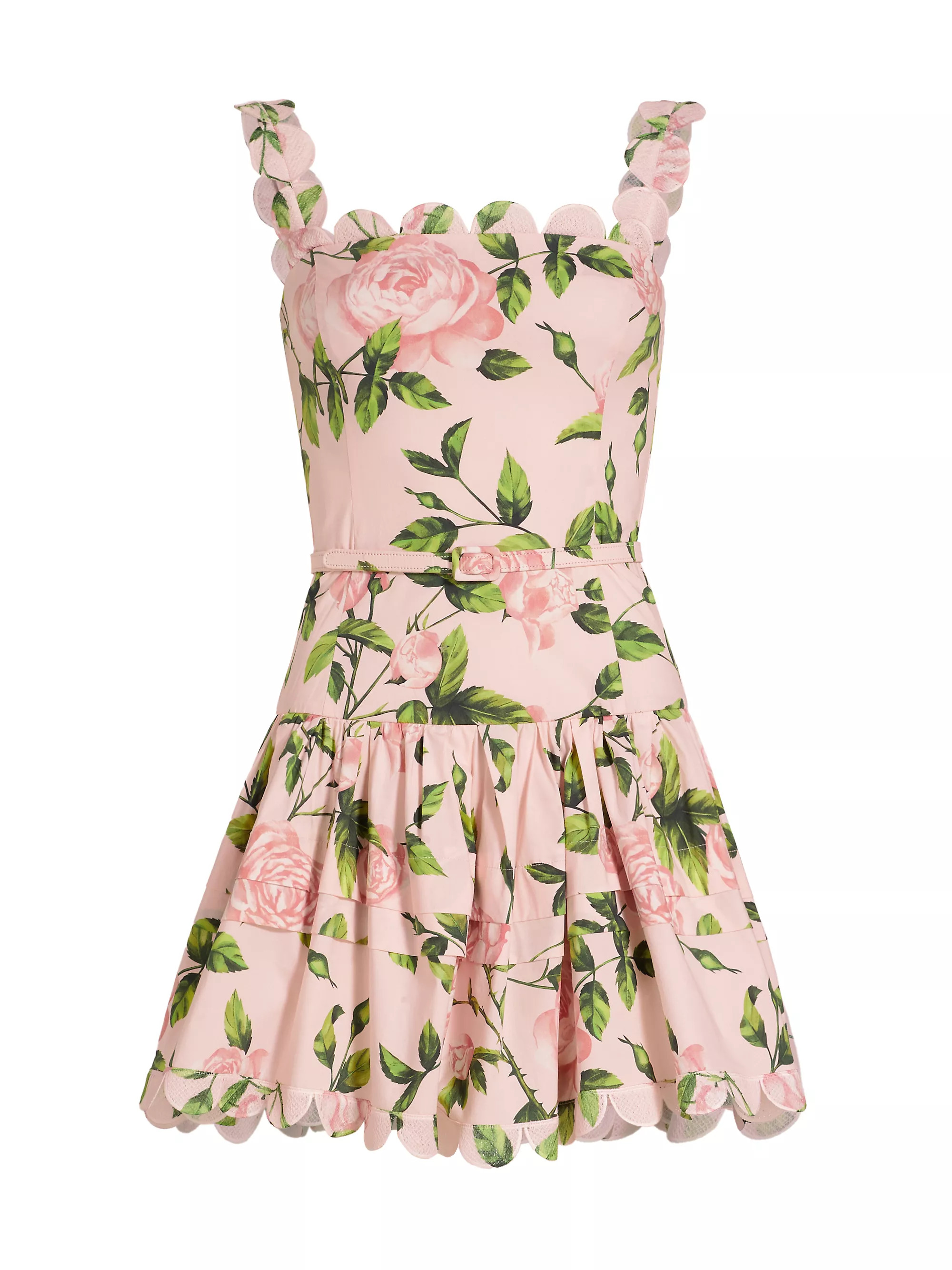 English Roses Scallop Tiered Minidress | Saks Fifth Avenue