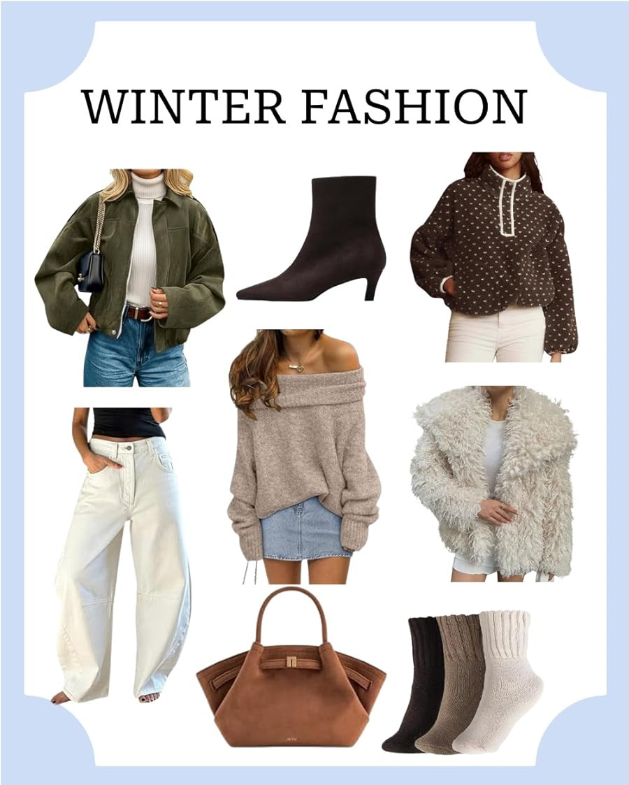 Winter Amazon fashion finds you’ll actually wear all season 🤍 From cozy outerwear and fleece jackets to everyday sweaters, warm socks, and winter-ready boots—this outfit guide makes cold-weather dressing effortless. These are my go-to women’s fashion staples for staying warm and stylish, whether you’re running errands, traveling, or layering up for everyday winter looks. Affordable, comfy, and perfect for mixing + matching all season long ❄️🧣 

 #AmazonFashion #WinterStyle #Outerwear #FleeceJacket #WinterOutfits #WomenStyle #CozyLayers #ColdWeatherFashion #SeasonalStyle #LTKootd #LTKSeasonal #LTKFindsUnder100