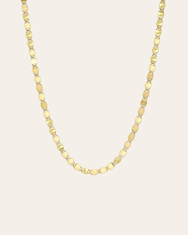 14k Gold Mirror Chain Link Necklace | Zoe Lev Jewelry