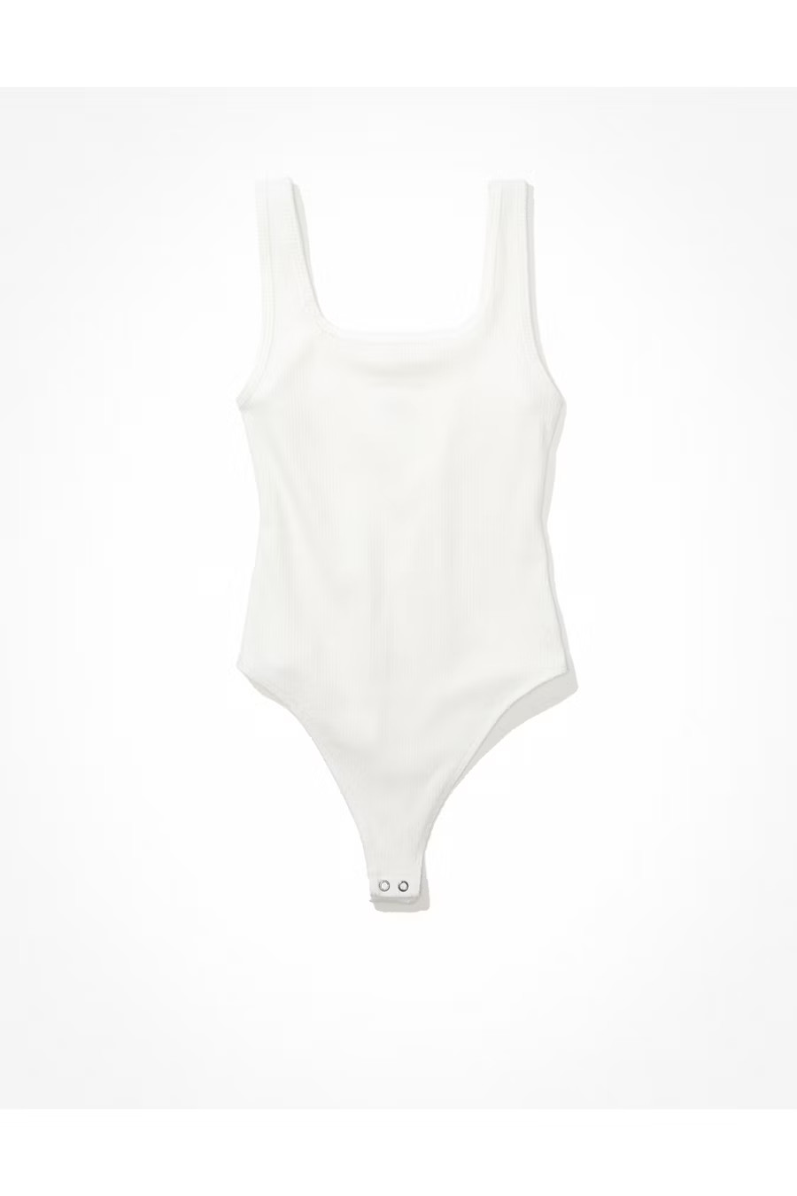 AE Ribbed Bodysuit Women's White S | American Eagle Outfitters (US & CA)