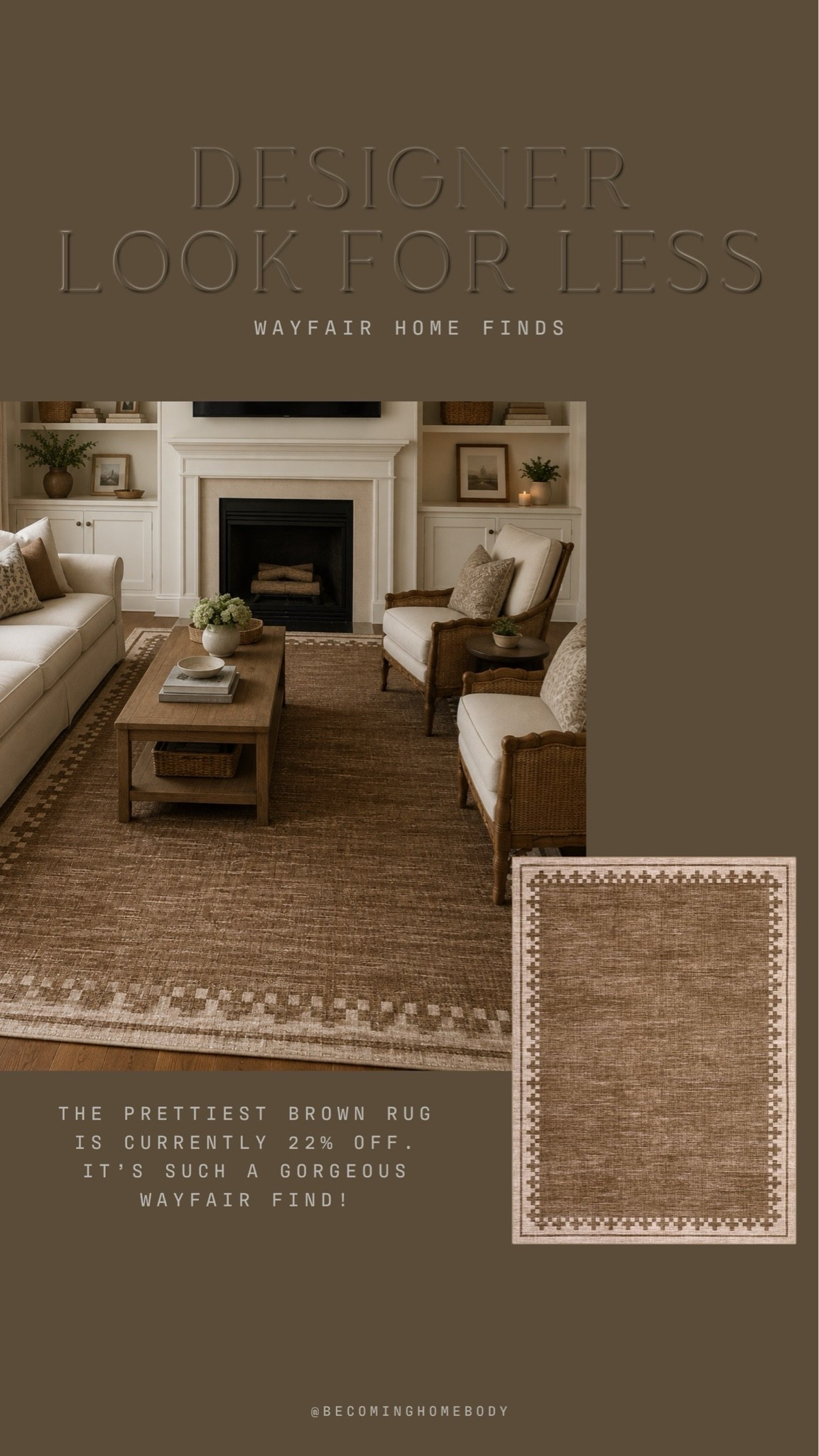 I’m eyeing this brown area rug for our own home, because the border is SO pretty 🤎 It’s such a great price and would look gorgeous in any neutral home.

#LTKHome