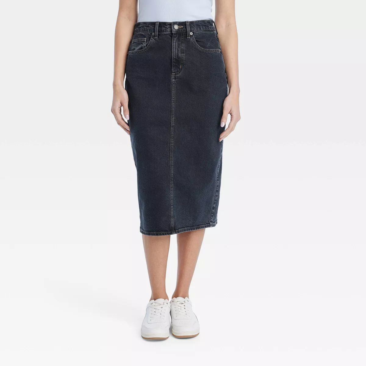 Women's High-Rise Denim Midi Skirt - Universal Thread™ | Target