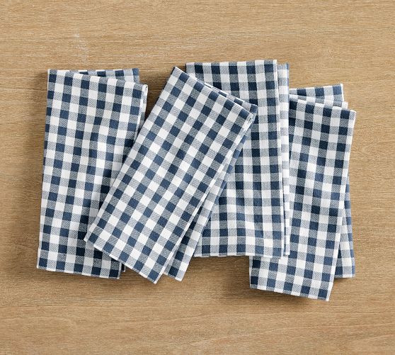 Baxter Gingham Cotton Napkins - Set of 4 | Pottery Barn (US)