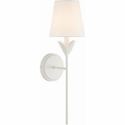 Crystorama Lighting Broche 1 - Light Sconce in  Matte White | Target