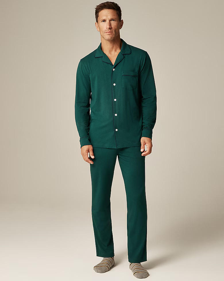 Pajama set in cotton-blend jersey | J. Crew US