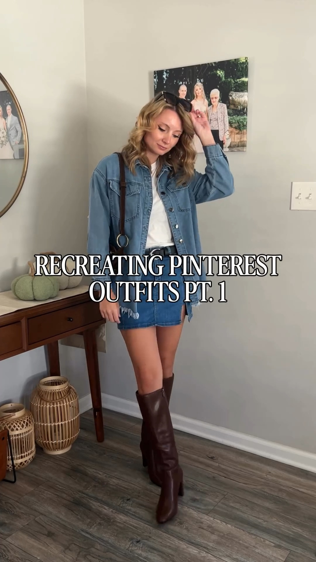 Recreating Pinterest outfits using what I have in my closet!

Pinterest is my number one go-to for outfits, home decor inspo, craft ideas and so much. So figured I’d start sharing some of my Pinterest inspired outfits and such!

Don’t know where I’d wear this, but it’s fun to play around with clothes 😂