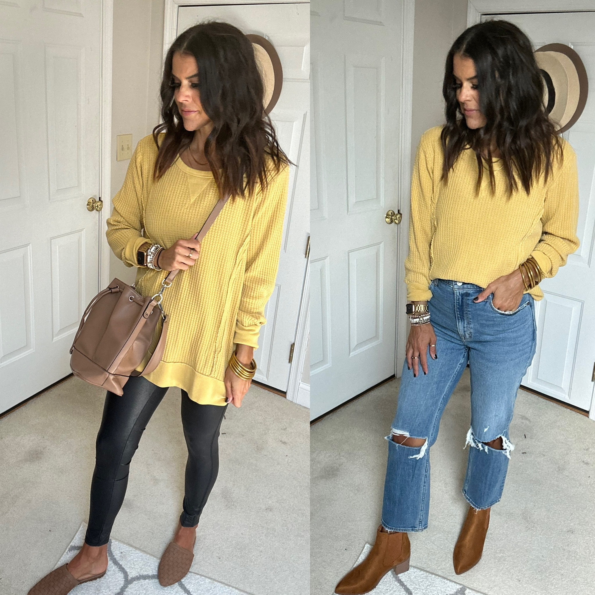 Only a couple more sizes left in these Walmart waffle knit tees! I sized up to a medium for more length 

#LTKstyletip #LTKunder50 #LTKunder100