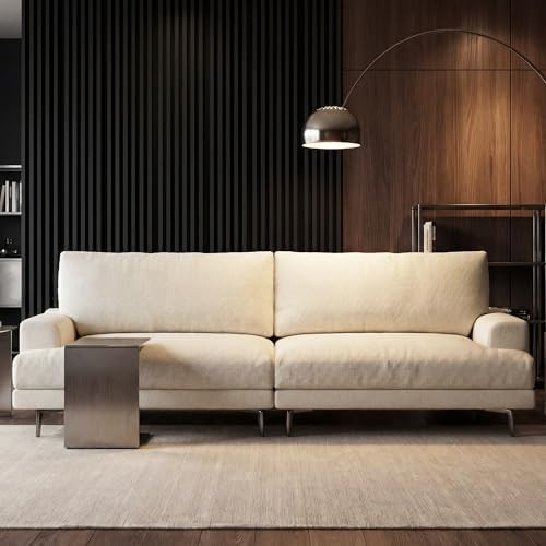 78" Down-Filled Cloud Sofa Couch, Modern Fabric 3-Seater with Plush Cushions and Metal Legs, Idea... | Amazon (US)