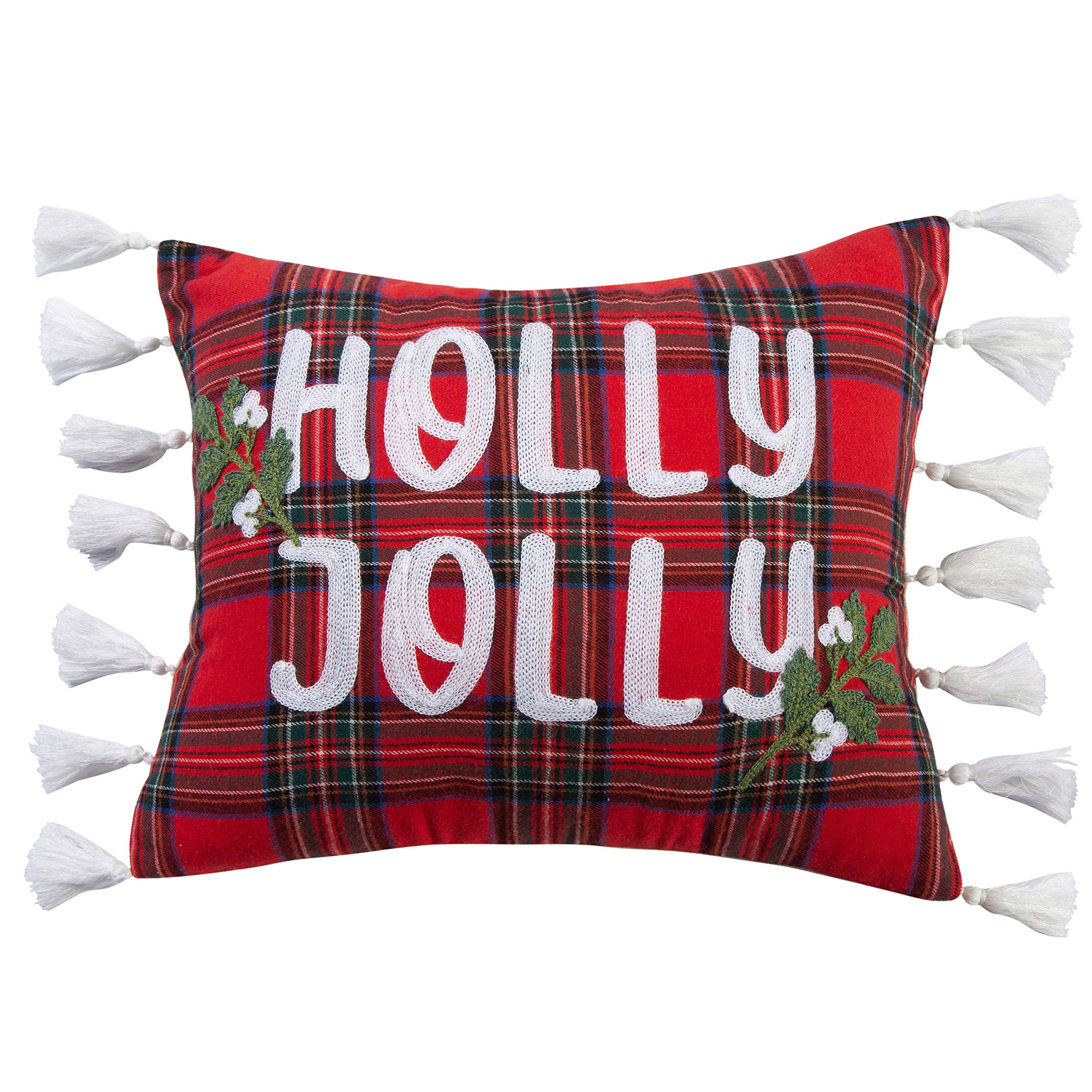 Levtex Home - Spencer Plaid - Decorative Pillow (14X18in.) - Holly Jolly - Red, White, Black, Gre... | Amazon (US)