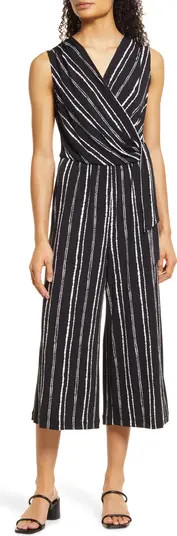 Stripe Waist Tie Crop Jumpsuit | Nordstrom