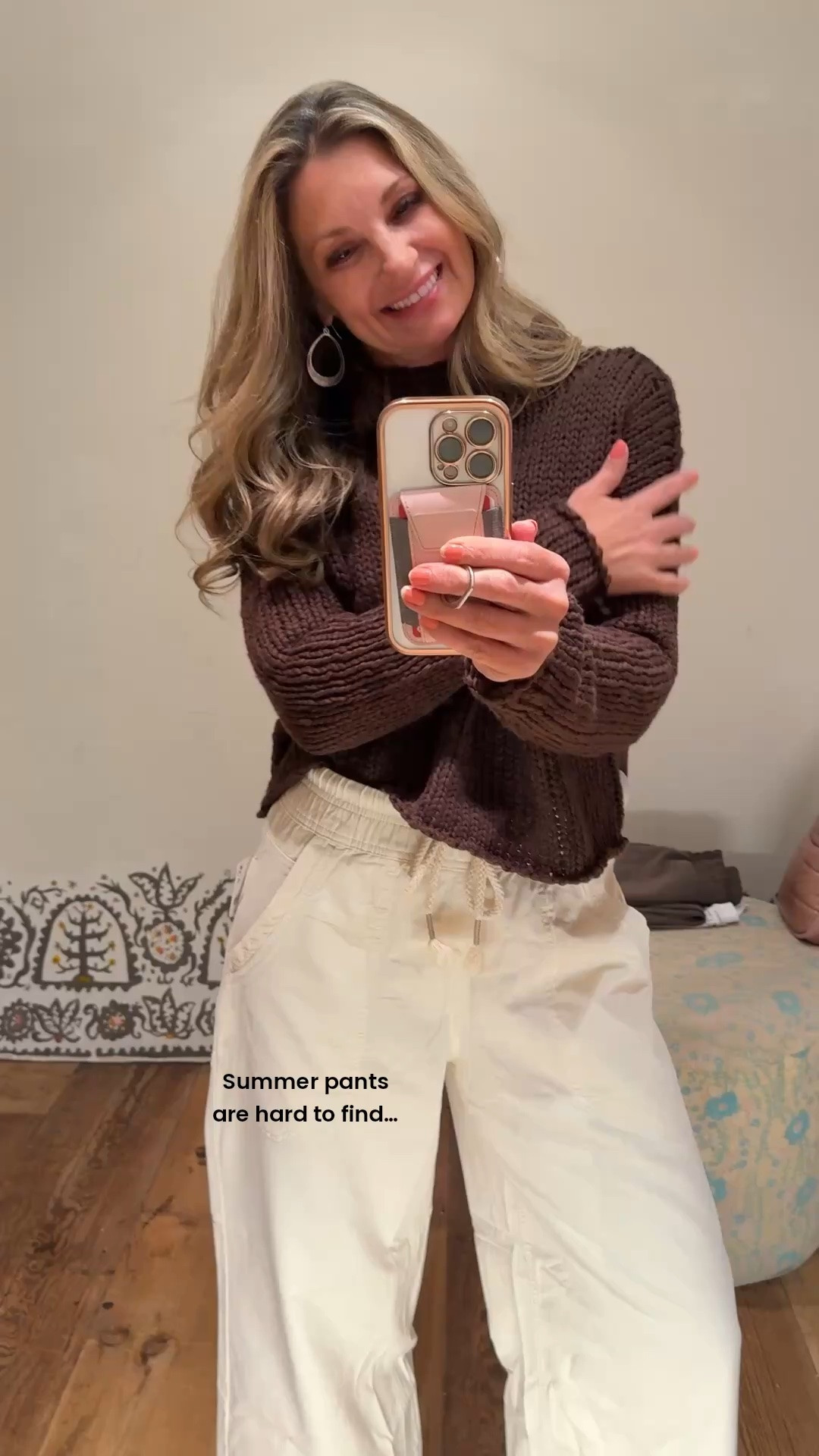 This is one of those outfits that will work now & later 🍂☀️ A cotton blend sweater - light and perfect for any season. True to size (wearing an xs). Easy peasy pull on jeans - wearing color Irie in an xs. A mix of casual & elevated - love the oversized patch pockets.

#LTKootd #LTKgrwm