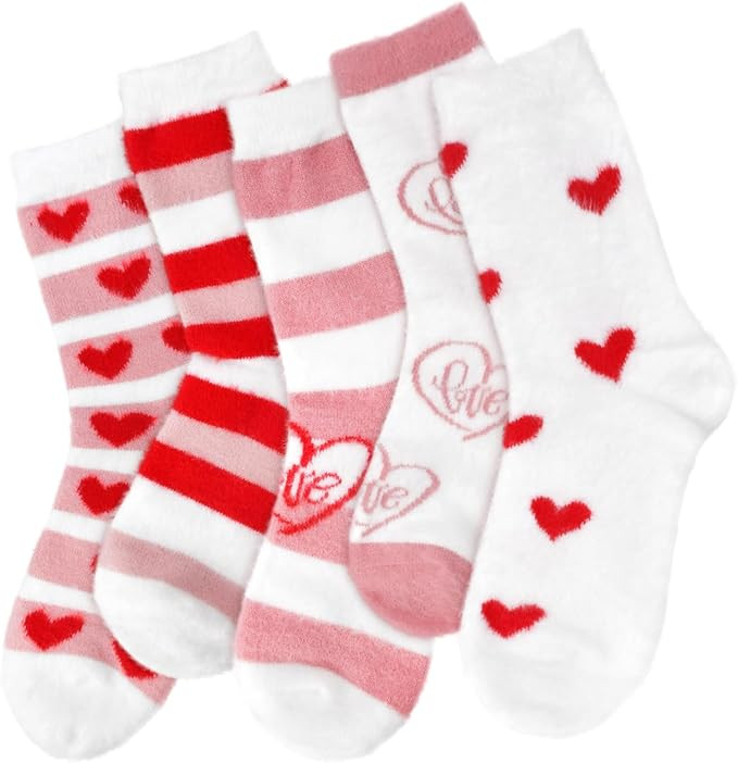FilmHOO Valentines Day Gifts for Her Wife Fuzzy Socks for Women Cozy Fluffy Warm Socks Birthday G... | Amazon (US)