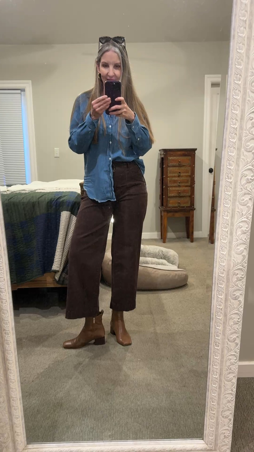 What I’m wearing today, cold day in May. #teacherootd #stylever40 #midsizestyle #denimshirt

#LTKOver40 #LTKSeasonal #LTKgrwm