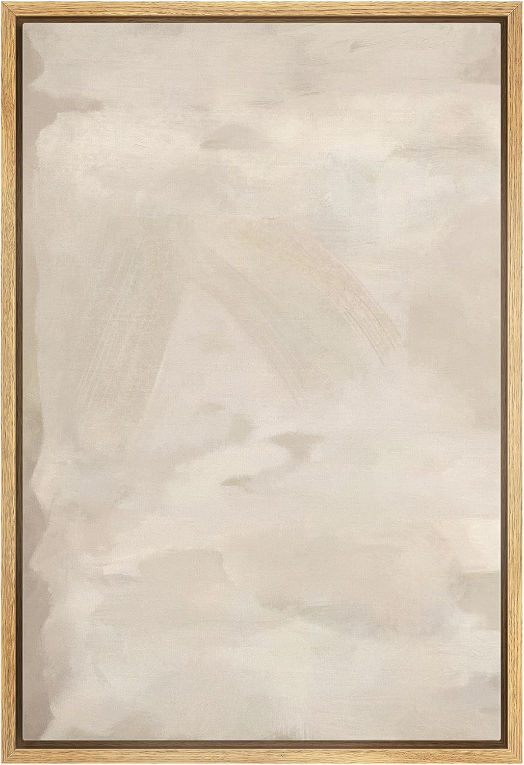 SIGNFORD Framed Canvas Print Wall Art Rustic Tan Paint Stroke Landscape Abstract Shapes Illustrat... | Amazon (US)