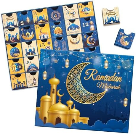 Ramdan Advent Calendar with Drawers, 30 Empty Boxes for 30 days, Eid Mubarak Coutdown Calendar Fi... | Amazon (US)