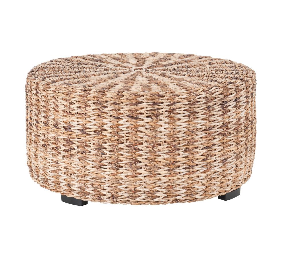 Woven 35.5" Abaca Round Coffee Table | Pottery Barn (US)
