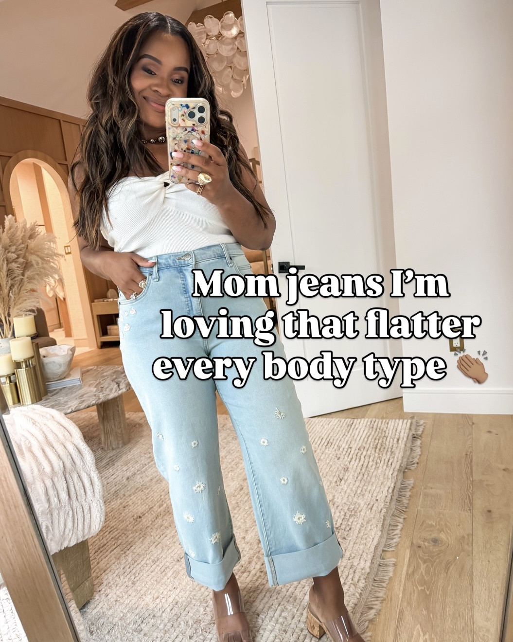 Mom jeans I’m loving that flatter every body type! 👏🏽

#LTKootd #LTKSaleAlert #LTKMidsize