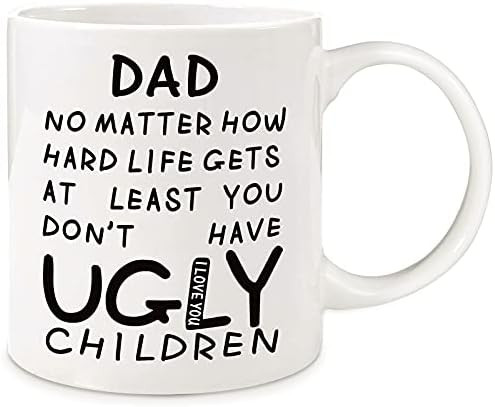 Donse Dad Gifts for Fathers Day from Daughter Son Kids, Funny Ceramic Coffee Mug Gifts for Daddy ... | Amazon (US)