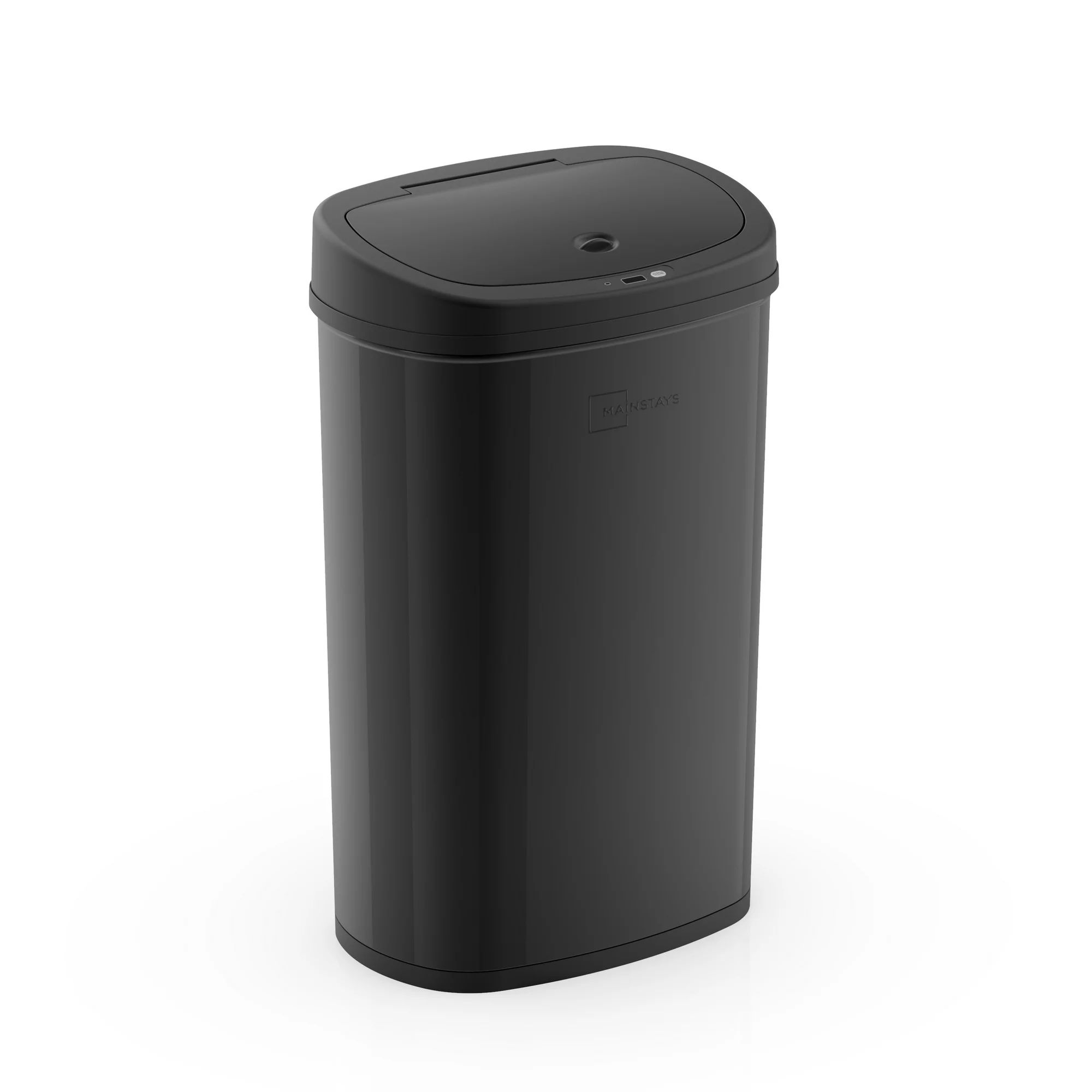 Mainstays, 13.2 Gal/50 L Motion Sensor Trash Can, Black Stainless Steel | Walmart (US)