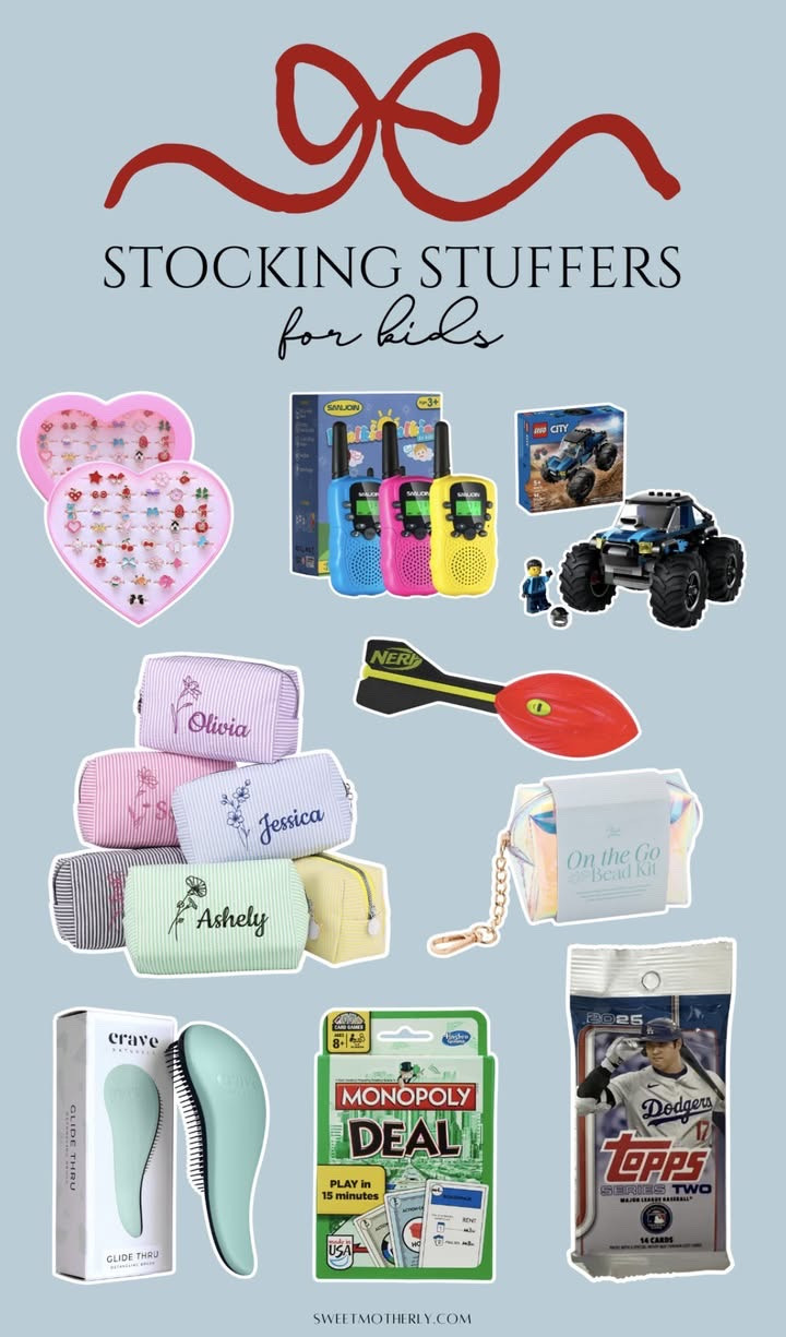 Stocking stuffers for kids

Kids stocking stuffers
Mini toys and games
Fidget toys
Sticker packs
Small plush toys
Coloring books
Puzzle toys
Bubbles and bath toys
Toy cars and figures

#LTKKids #LTKHoliday #LTKGiftGuide