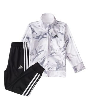 adidas Baby Boys Zip Front Camo Tricot Jacket and Jogger Pants Set | Macys (US)