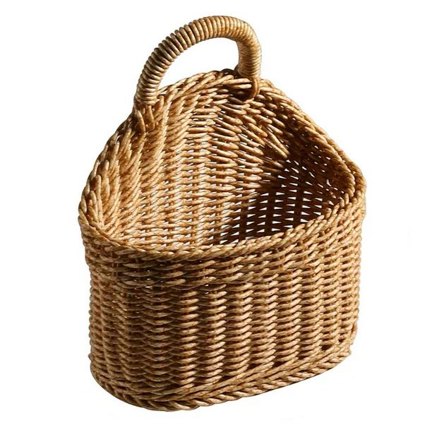 Natural Seagrass Wall Hanging Basket Wicker Woven Storage Basket Handmade Willow Planter Basket F... | Walmart (US)