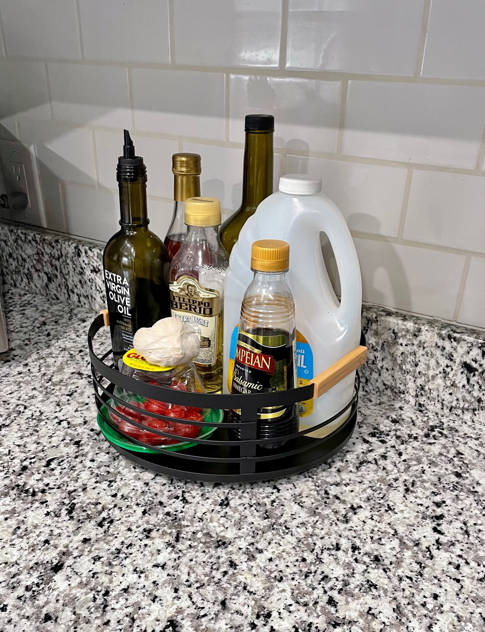 We used these mDesign black metal baskets throughout our clients kitchen and we can’t get over how beautiful they tied in. A great alternative to bamboo or acrylic, these metal turntables come in gold, black and white!

#LTKunder100 #LTKhome