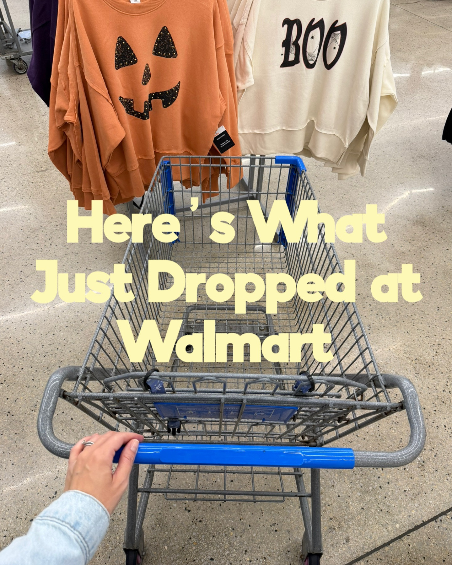 Just dropped at Walmart! $15 Halloween graphic sweatshirts, $16 plaid mini dress, $11 fleece and more. #walmartfashion