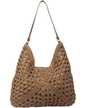 Verdusa Women's Woven Crochet Bag Vacation Handbags Summer Beach Underarm Shoulder Bag | Amazon (US)