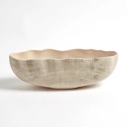 Global Views Ceramic Decorative Bowl in Beige | Perigold | Wayfair North America
