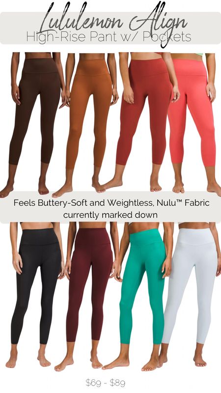 all time favorite legging and they’re on sale!! I recently bought 3 pairs. I wear a size 2 in 25in. They fit tight but I love the way they feel! Lululemon align with pockets. I wear these for tennis and as my mom uniform  

#LTKfitness