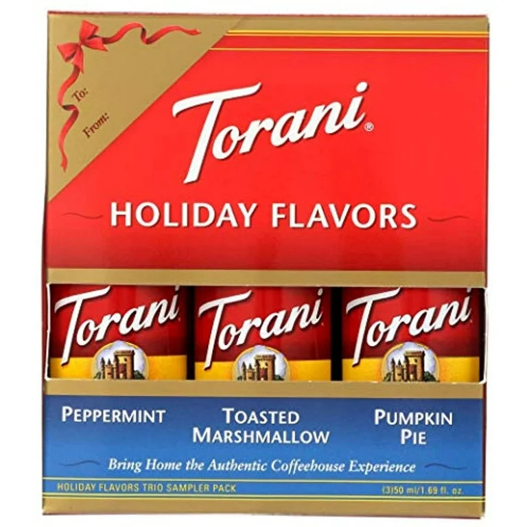 Torani Holiday All New Flavors Mini 3-Pack ~ Peppermint, Toasted Marshmallow, And Pumpkin Pie ~ (... | Walmart (US)