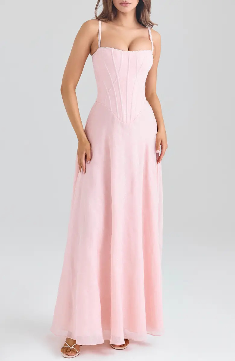 Esme Fil Coupé Chiffon Gown | Nordstrom