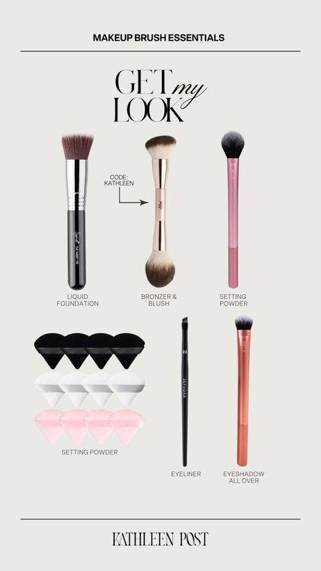 Full Face Makeup Brush Lineup - Get my Look! 

#kathleenpost #makeup #beauty #makeupbrushes #beautytools

#LTKbeauty #LTKSeasonal #LTKstyletip