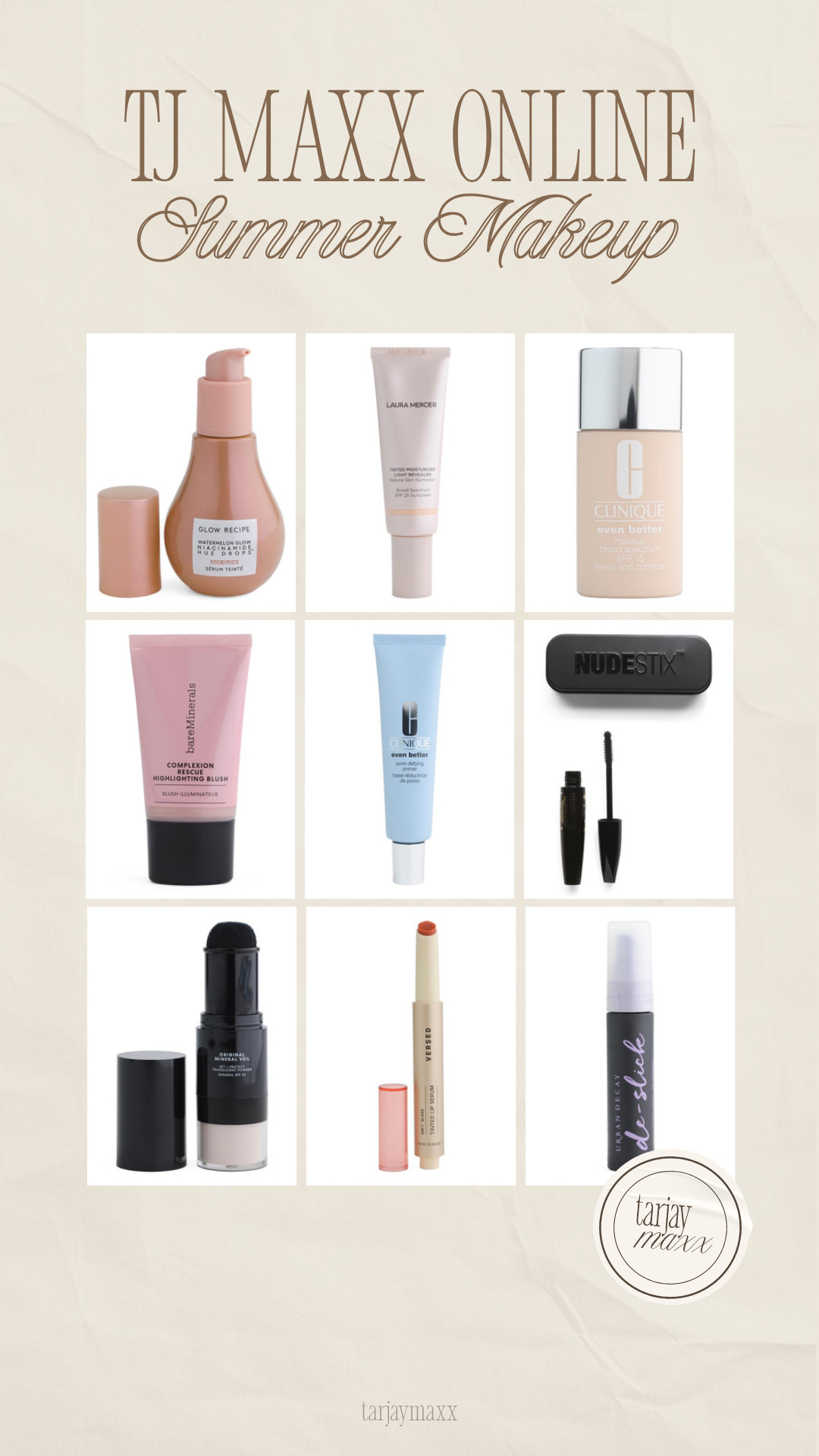 Lightweight, glowy summer makeup >>> found so many good beauty staples at TJ Maxx online! Loving all the skin tints, brightening bases, and easy everyday makeup finds. summer makeup, lightweight makeup, glowy makeup, no makeup makeup, vacation makeup, everyday makeup, dewy skin makeup, tj maxx online finds, clean girl makeup, natural makeup look, beauty finds, makeup for summer, skincare makeup, soft glam makeup, makeup essentials
 

 #LTKSeasonal #LTKBeauty