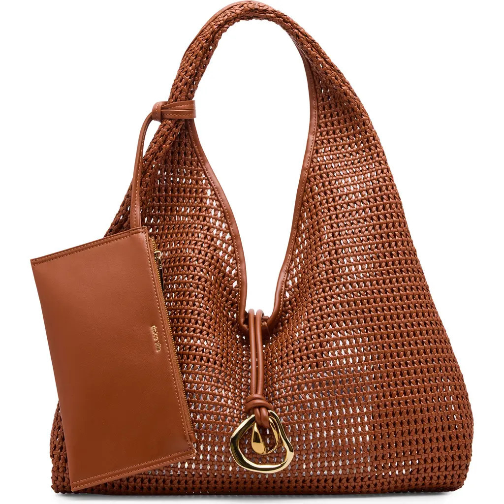 Dolce Vita Missie Woven Shoulder Bag in Cognac at Nordstrom | Nordstrom